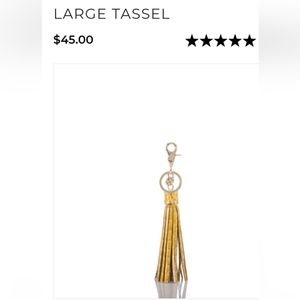 Tassel key ring in Saffron Leather